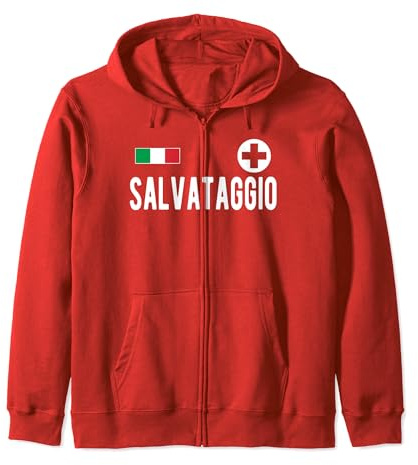 SALVATAGGIO Bagnino Spiaggia Camping Piscina Felpa con Cappuccio