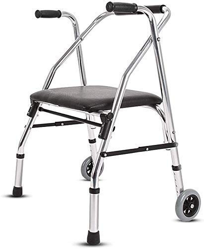 CGCSYZ Zusammenklappbarer Rollator-Rollstuhl, Reha für Senioren, alte Menschen, Freiheit & Mobilität & Leichter zusammenklappbarer Aluminium-Rollator(