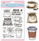 GLOBLELAND Kaffee Transparente Silikonstempel Kaffeebohnen Klare Stamps Kaffeetasse Silikonstempel Für Kartengestaltung DIY Prägung Journaling