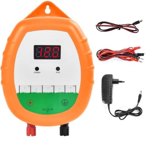 10KM Cloture Electrique, Clôture électrique pour bétail, Animaux, Électrificateur de clôture électrique,Haute Puissance, Protection Parfaite pour Les Pâturages