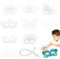 NOPKESV 9 Stück DIY-Maske Ausmalen für Kinder Tiermasken Bemalen Blanko Papiermasken – Geschenke Mitgebsel Halloween Weihnachten Geburtstag Mottoparty Aufführung