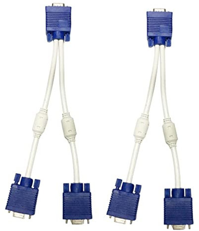 HOMSFOU Cavo Adattatore Vga Splitter 1 a 2 da 0, in Abs Rame