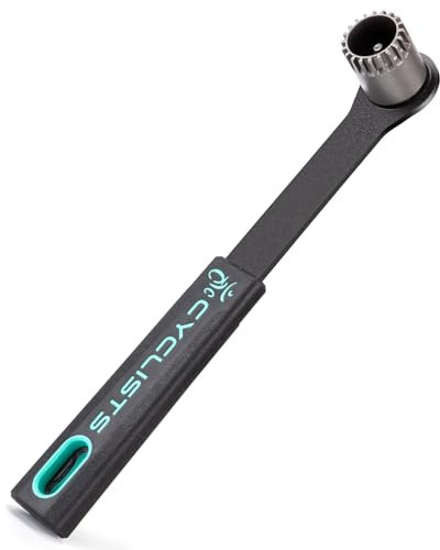 Bike Bicycle Bottom Bracket Removal Tool With Long Handle - Compatible with Standard 20-Tooth Cartridge Type Bottom and Shimano, Octalink, ISIS Splined Bottom Brackets
