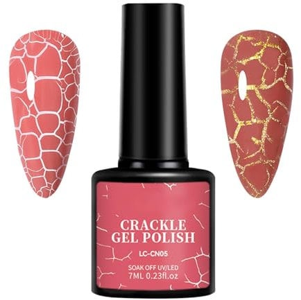 Dtaigou Crackle Nail Polish | Long-Lasting Cool Nail Polish,7ml Girls Manicure Supplies, Fingernail Decorations for Salon, Home, Holiday, Prom, Dating