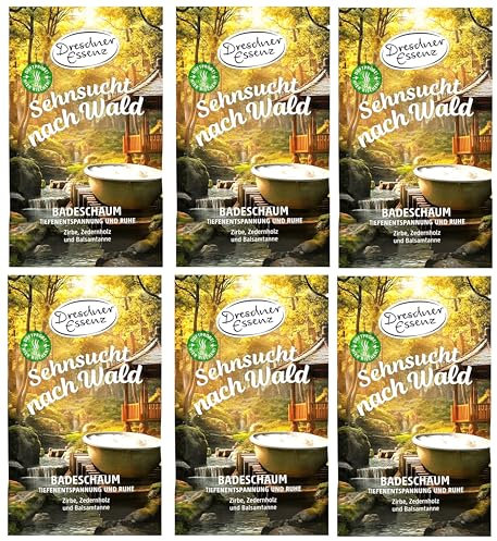 6er Pack Dresdner Essenz Badeschaum Sehnsucht nach Wald 6 x 60g