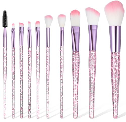 Lot de 10 pinceaux de maquillage professionnels pour fard à paupières, fond de teint, contouring, blush, correcteur de teint