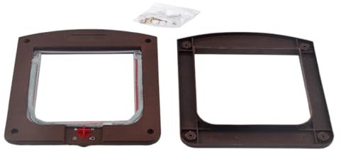 Sghtil Katzenfenster, kleine Katzenklappe - Wetterfestes Haustierklappen,Einstellbare Welpenbarrieren, multifunktionale Haustierversorgungen für Innenräume, Keller, Garage