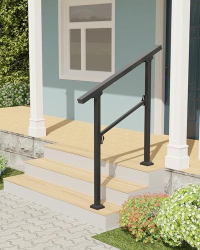 Treppengeländer mit Handlauf, 102 cm, 1 Pfosten, für Innen und Außen, Balkon und Brüstung