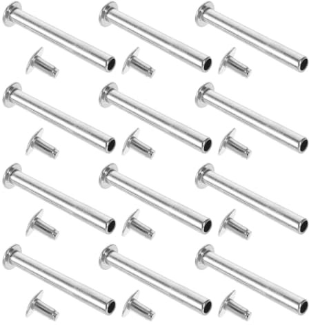 ROMISBABA Kit Riparazione Ventaglio Pieghevole 3.00Cm 12 Set di Rivetti e Dadi Accessori per Ventagli Manuali Riparazione e Creazione Fai da Te