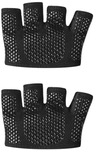 BESTYASH Guanti Palestra Uomo Pesi Traspiranti in Nylon e Pu Protezione Mani e Silicone Antiscivolo per Allenamento e Attività Outdoor