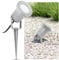 SSC-LUXon LED Spot Garten Strahler mit Erdspieß für außen in grau - mit 3W GU10 LED neutralweiß - Rasenlicht Bodenstrahler schwenkbar