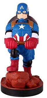 Cable Guys - Marvel Avengers Captain America Gaming Accessories Holder & Phone Holder for Most Controller (Xbox, Play Station, Nintendo Switch) & Phone