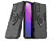 Funda para móvil Xiaomi Mi 10 Lite/Mi 10 Lite 5G Carcasa Magnética con Anillo Imán Híbrida Antigolpes Resistente Rígida Dura [Tecnología de Absorción de Golpes] (Xiaomi Mi 10 Lite, Negro)