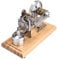 Raguso Stirlingmotor Bausatz Metall, Stirlingmotor Metall Bausatz, Mini Heißluftmotor mit Alkoholbrenner, Experimentelles Lernmodell für Physikunterricht
