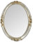 MO.WA Spiegel Wandspiegel Oval Klassisch Barock Stil 63x83 Blattsilber Antik. Ovaler Spiegel Silber Holzrahmen Wohnzimmer Schlafzimmer Badezimmer Flurspiegel - Dekospiegel