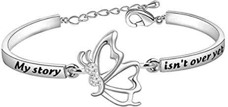 Semikolon-Schmetterlings-Armband My Story Isn't Over Yet, Semikolon-Schmuck, Semikolon, Suizidprävention, Geschenk (My Story BR S EU), 2.5, Nickel