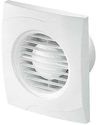 Prostko LTD White Bathroom Extractor Fan 100mm with Timer/Delay Wall Modern Ventilator