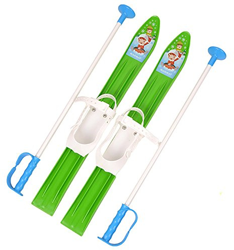 molti KINDERSKI SKI für Kinder mit BINDUNG mit Stöcken 5 Farben 60cm (Grün)