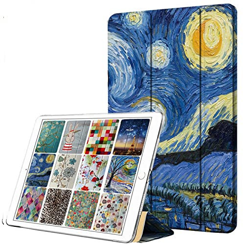 DuraSafe Cases Coque arrière transparente en polycarbonate rigide pour iPad Air 2 2014 9,7 [Air 2e génération] A1567 A1566 Motif peinture nocturne étoilée