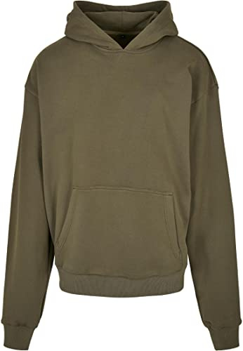 Build Your Brand Herren Kapuzenpullover Ultra Heavy Hoody, Farbe Olive, Größe S