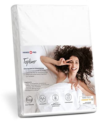HANSE PRO Topliner, 180 X 200 cm I ideal für Wasserbetten bis 30 cm Höhe I Staubschutz-Auflage I Schutz-Bezug I Cap-Liner I Schmutzfang