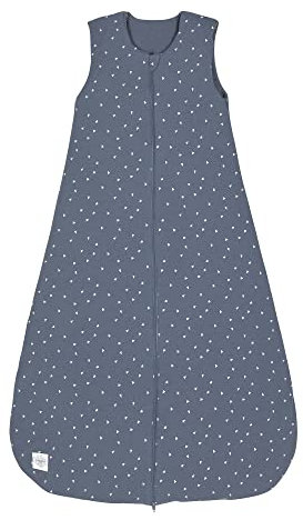 LÄSSIG Baby Ganzjahres Schlafsack ohne Ärmel unisex/Sleeping Bag Interlock Triangle blue, Größe 74/80 7-12 Monate