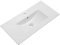baanio - Lavabo Encimera Cerámico Blanco | Pila Lavamanos Rectangular 81x40 cm con Seno Centrado | Instalación Sobre Encimera, Compatible con Mueble de Baño 80x39 cm | FONDO REDUCIDO 40