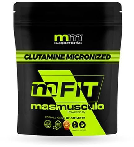 MM Supplements - Glutamina Micronizada - Suplemento en Polvo - 500 g - Favorece la Recuperación Muscular - Ayuda al Sistema Inmunitario - Bote para 3 Meses