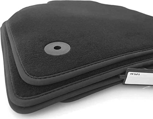 Fußmatten passend für VW Polo VI 6 AW Velours Matten Premium Autoteppich inkl. Original Befestigung 4-teilig Schwarz