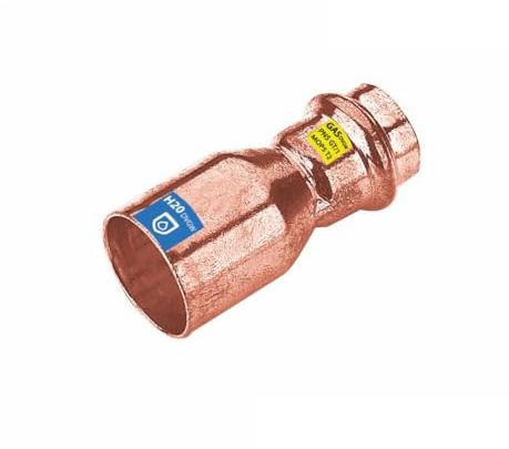 Sanpro Pressfitting Kupfer Reduzierstück, Größe V 22 - Abgang 28 mm (Kupfer Gas Wasser Trinkwasser Heizung Sanitär Fittings Fitting Kupferleitung)