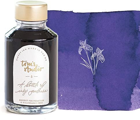Tom's Studio - Fountain Pen Ink 50ml, Iris Purple | Glass Ink Bottles For Fountain Pens