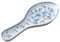 UPware Melamine Spoon Rest Spoon Holder Kitchen Utensil Holders 9.625 Inch for Kitchen Counter Dining Table (Blue and White Floral)