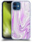 Head Case Designs Offizielle Suzan Lind Violett Weiß Grau Wirbel Aus Marmor Gelhülle [Militärischer Schutzgrad] Kompatibel Mit Apple iPhone 12 / iPhone 12 Pro Und Kompatibel Mit MagSafe