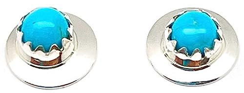 Mini-Ohrstecker - Navajo Silver Pins, Türkis