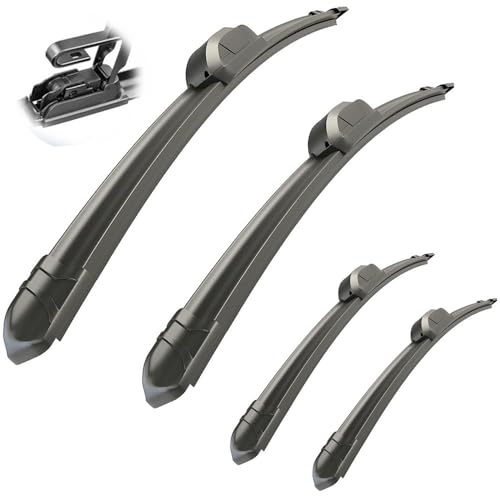 Autowischer, kompatibel mit Peugeot 307 307SW 307CC 2000–2004, Frontwischerblätter, weiche Gummi-Scheibenwischer, automatische Windschutzscheibe (Color : 4 PCS)
