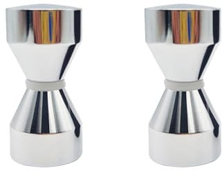 YIDELAI-Maniglia porta in vetro, maniglia a foro singolo in lega di alluminio da 2,4 pollici, maniglia cilindrica solida scorrevole porta doccia in vetro, accessori bagno doccia. (2, silver1)