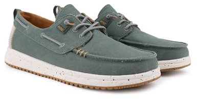 WALK IN PITAS | Byron | Mocasines de Hombre | Náuticos Casual | Zapatillas de Verano | Zapatos de Hombre Casuales y Cómodos | Zapatos de PITAS | Verde 43