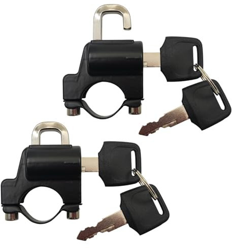 AUTQVA Lot de 2 verrous de guidon pour casque de moto - Accessoires universels - Cadenas de sécurité antivol pour moto - 2 pièces