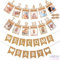 QUOTRE 2 Stück Baby Ersten Geburtstag Foto Banner Girlande,Fotogirlande 1.Geburtstag,Geburtstagsbanner,Kinder Monatlich Bild Prop Kraftpapier Rahmen,für Party Dekor