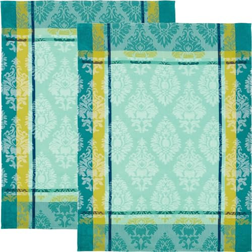 Erwin Müller Geschirrtuch 2er-Pack Halbleinen mint-petrol Größe 50x70 cm