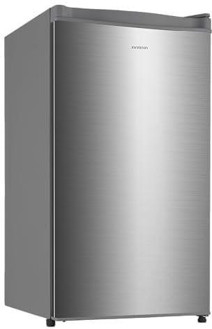 INFINITON | FG-A84I - Frigorifico una puerta | Color Inox | Alto 85cm | Capacidad 92 Litros | Temperatura regulable | Luz LED | Clase E
