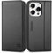 SHIELDON Case for iPhone 16 Pro 6.3, Genuine Leather Flip Wallet with Card Holder [RFID Blocking][Kickstand][Shockproof TPU Shell] Magnetic Folio Case Compatible with iPhone 16 Pro 5G 2024 - Black