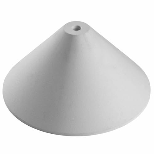F.H. ANA Lampen Leuchten Baldachin Konisch Decken Abdeckung Kunststoff Lampenbaldachin (Silber)