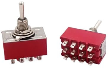 Interruptor de palanca MTS403, cuatro polos, doble tiro, 3 velocidades, fuente de alimentación de 12 pines, interruptor de conmutación, Control de potencia(5PCS)