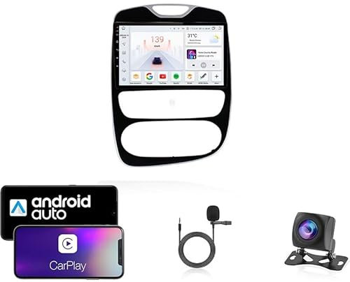 9-Zoll Autonavigator GPS-Navigator Auto-Audio-Video-Player Android 13 Passend für Renault Clio 4 2016-2019 Supports Bluetooth Wireless CarPlay DSP Mirror Link 4G WiFi(T6 8 Core 4G+Wifi 8G+128G)