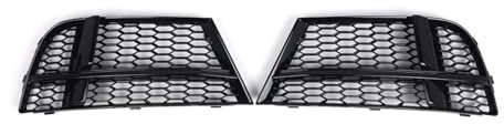 WEFOLCC L/R Wabengitter Für Nebelscheinwerfer Für A3 8V S-Line Limousine Sportback Cabrio 2016-2020 Frontstoßstangen-Nebelscheinwerfergitterabdeckung Front Kühlergrille
