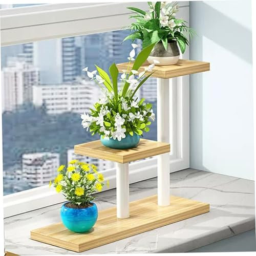 Tadoiooy Window Sill Plant Shelf, Square Desktop Succulent Window Plant Stand, 16x6x8 Sturdy Space-Saving Plant Shelf for Window Sill, Ledge, Corner