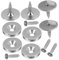 HOMSFOU 4 Sets Touch Bead Door Touch Cabinet Suction Shower Door Magnetic Latch Precision Magnetic Door Catch Cabinet Door Catch Magnet Door Latch Magnetic Door Latch Iron Silver