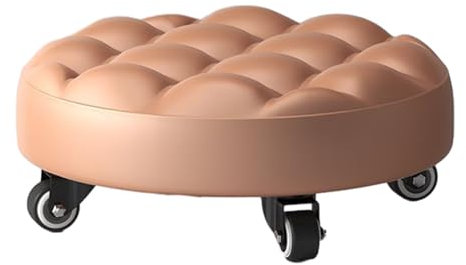 Silla para el Piso para Adultos: Taburete bajo, Asiento Giratorio Enrollado | 12.99 * 12.99 * 5.12 Pulgadas Silla de PU compacta, Taburete de Limpieza móvil, Asiento de Piso con Tarea de Garaje Uso