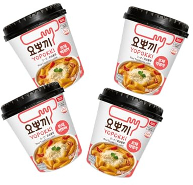 MiFan Tteokbokki Box – Koreanische Topokki Rose | Koreanische Reis Knödel Instant | Echtes koreanisches Essen 4 x 120 g
